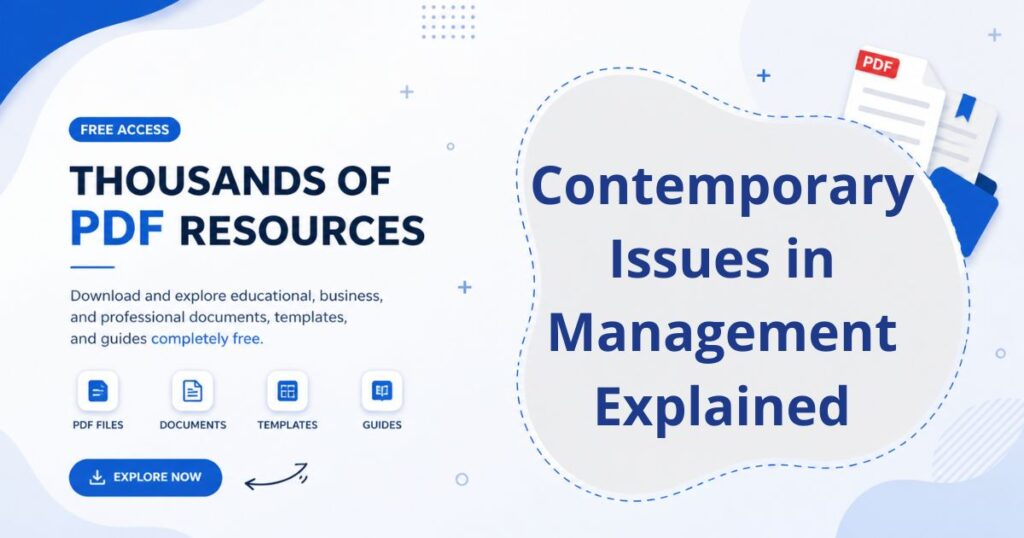 Contemporary Issues in Management Explained