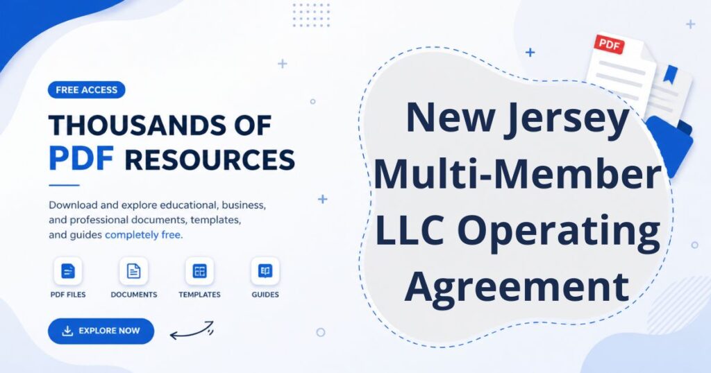 New Jersey Multi-Member LLC Operating Agreement