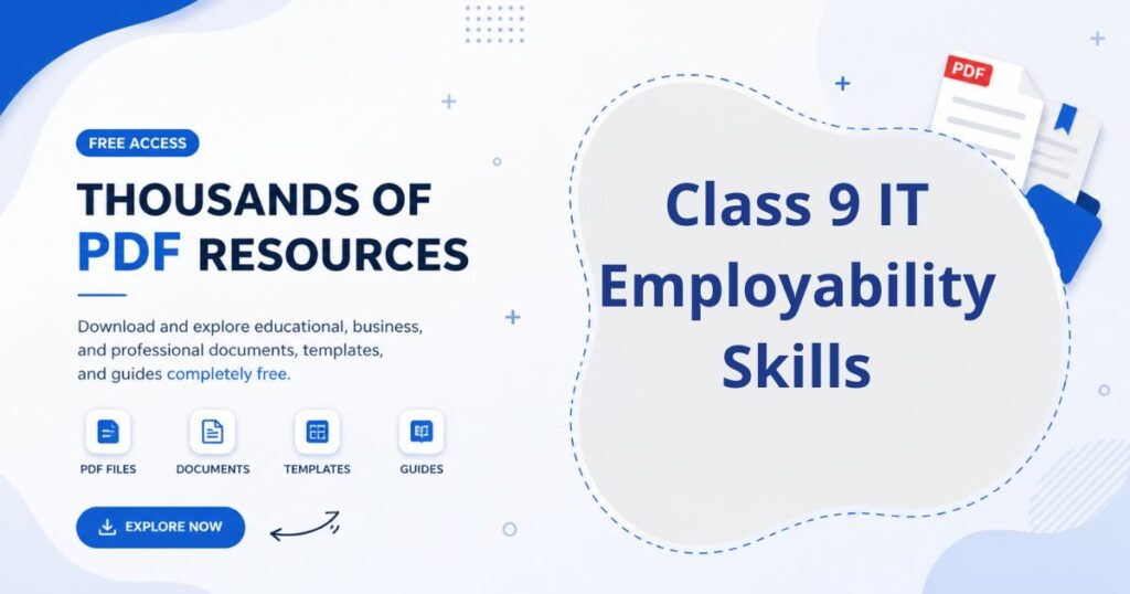 Class 9 IT Employability Skills Questions and Answers Guide
