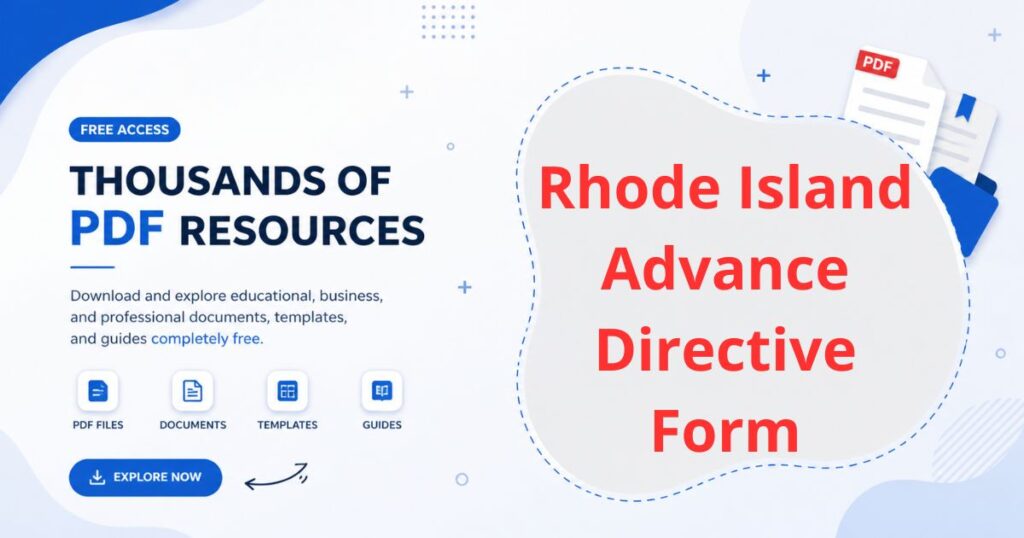 Rhode Island Advance Directive Form Rhode Island Advance Directive Form