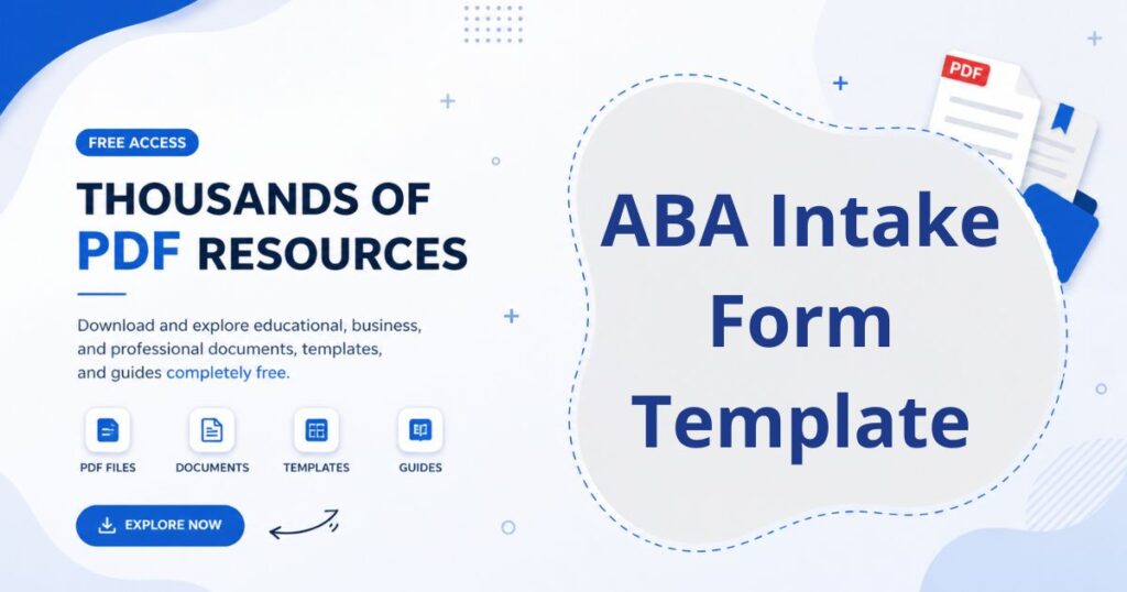 ABA Intake Form Template: Free Download PDF & Instructions 2026