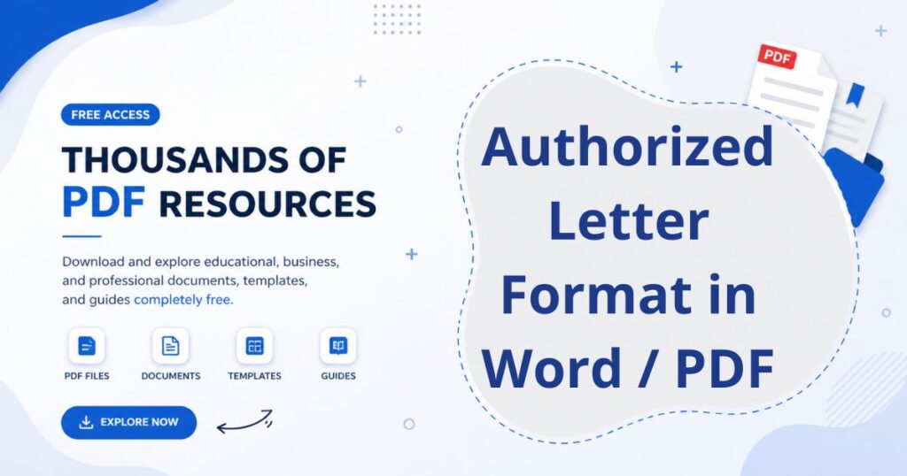 Authorized Letter Format