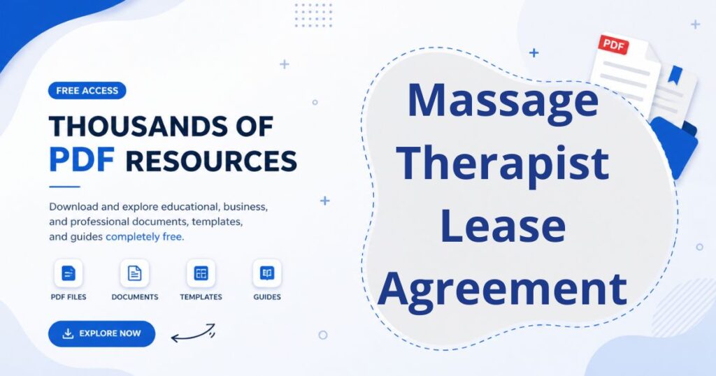 Massage Therapist Lease Agreement pdf