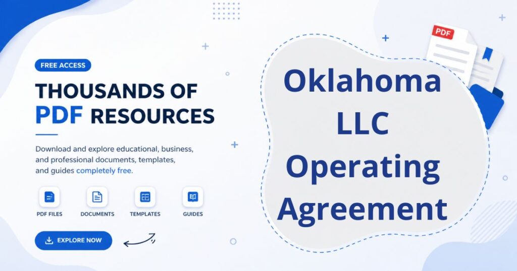 Oklahoma LLC Operating Agreement Template: Comprehensive Guide & PDF