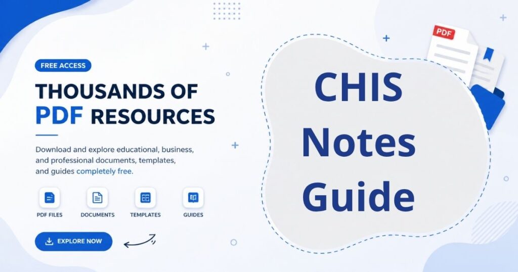 A structured study notes visualization representing CHIS academic notes, summarizing important concepts, definitions, and learning points for students.