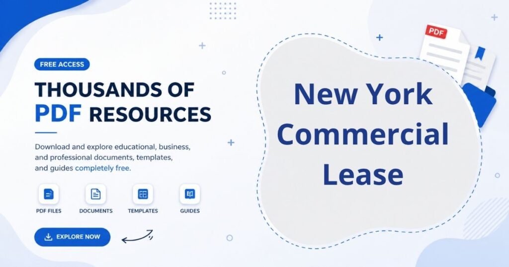 A legal contract visual showing a New York commercial lease agreement including rent terms, tenant obligations, and landlord conditions.