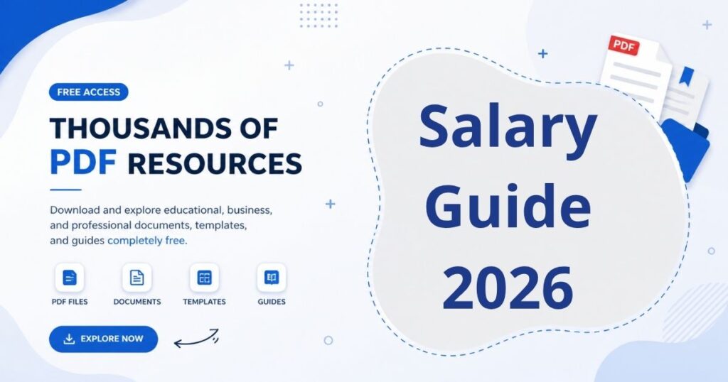 A professional salary report visual showing 2026 salary trends, job market insights, and compensation benchmarks across industries.